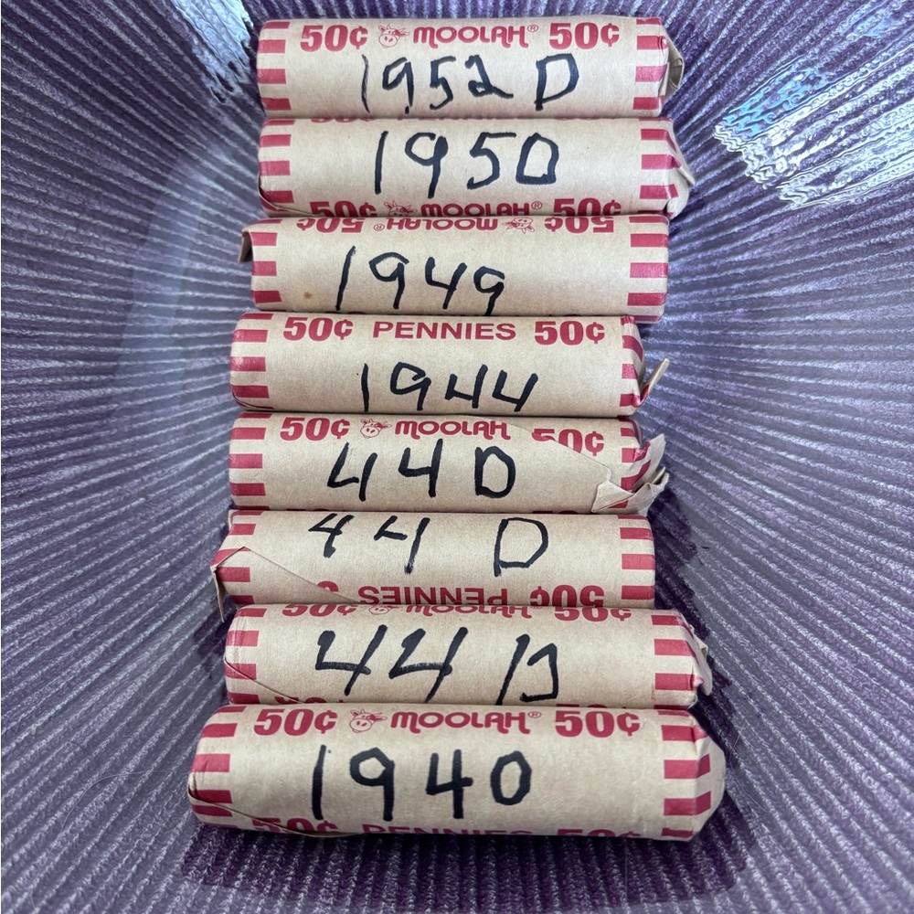Wheat pennies eight rolls